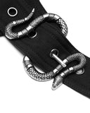 Punk Rave Womens Dark Gothic Serpent Suspender Belt
