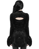 Punk Rave Shadowflower Womens Gothic Velvet Top