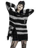 Punk Rave Disanthropy Womens Knit Sweater - Black & White