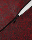 Punk Rave Gothic Home Lace Applique Filled Cushion - Red