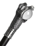 Penny Dreadful Gothic Dragon Claw Swaggering Cane - Clear Orb