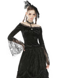 Dark In Love Dark Courtesan Gothic Lolita Off Shoulder Velvet Top
