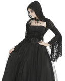 Dark In Love Kiara Shredded Hooded Gothic Cardigan