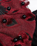 Punk Rave Crimson Bride Gothic Wedding Dress