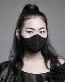 Punk Rave Mens Womens Gothic Steampunk Face Cover Mask Black Braided Frogging