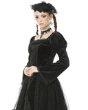 Dark In Love Deadly Innocence Gothic Velvet & Lace Court Top