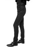 Devil Fashion Alastor Mens Steampunk Pants - Black Brocade