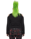 Punk Rave Plus Size Apocalyptic Gothic T Shirt Top Black Shredded Straps Grunge