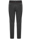 Punk Rave Diomedes Mens Gothic Dress Pants - Black & Red