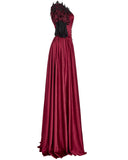 Punk Rave Crimson Bride Gothic Wedding Dress