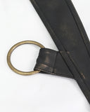 Devil Fashion Womens Steampunk Bronzed Faux Leather Cropped Vest Top