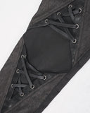 Devil Fashion TimeSlave Mens Dystopian Punk Lacing Jeans