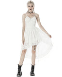 Dark In Love Gypsophilia White Gothic Lace Evening Dress