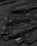 Punk Rave Mens Gothic Regency Shirt Top Black Jabot Cravat Tie Steampunk Vampire