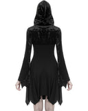 Dark In Love Arachne Velvet Gothic Hooded Bolero Shrug