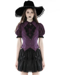 Dark In Love Womens Gothic Lolita Witch Crescent Moon Blouse Top