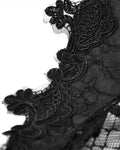Dark In Love Womens Gothic Aristocrat Jacquard & Lace Applique Bolero Shrug