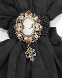 Devil Fashion Ellisandor Gothic Jabot Cravat Tie - Black
