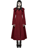 Devil Fashion Whispering Forest Womens Gothic Coat - Red & Black