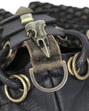 Devil Fashion Womens Dieselpunk Mouthguard Face Mask Brown Black Studs Goth Punk