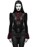Punk Rave Lacrimosa Jacket - Black & Red Velvet