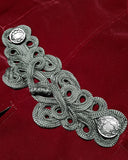 Devil Fashion Tresillian Mens Gothic Tailcoat - Red & Black