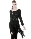 Dark In Love Shredded Skull Dieselpunk Tunic Top