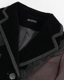 Devil Fashion Libertine's Remorse Womens Gothic Aristocrat Dovetail Coat - Red & Black