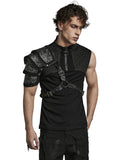 Punk Rave Mens Imperial Gothic Gladiator Shoulder Armour Harness - Black & Silver