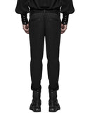 Punk Rave Diomedes Mens Gothic Dress Pants - Black & Red