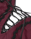 Devil Fashion Gothic Burlesque One-Piece Swimsuit - Red & Black
