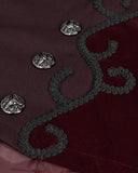 Devil Fashion Stokerton Mens Regency Gothic Tailcoat Jacket - Red