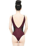 Devil Fashion Gothic Burlesque One-Piece Swimsuit - Red & Black