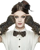 Devil Fashion Intrepid Steampunk Gauntlet Gloves - Brown