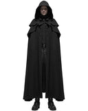 Punk Rave Necromancer Mens Hooded Gothic Travelling Cloak