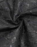 Devil Fashion Covetous Nature Womens Long Gothic Ballgown Wedding Dress - Black Velvet & Lace