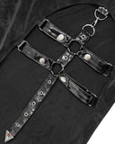 Devil Fashion Womens Hellscorned Long Gothic Split Maxi Dress