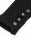 Punk Rave Vesperina Womens Gothic Velvet Riding Jacket - Black