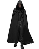 Punk Rave Necromancer Mens Hooded Gothic Travelling Cloak