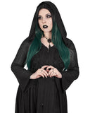 Punk Rave Plus Size Apothecaria Womens Hooded Cloak Jacket - Black