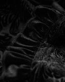 Punk Rave Shadowflower Womens Gothic Velvet Top