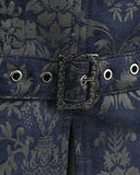 Punk Rave Alcazar Mens Waistcoat Vest - Blue Damask