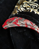 Devil Fashion Marcellus Mens Gothic Coat - Black & Red