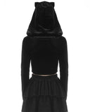 Dark In Love NoirCeur Hooded Gothic Cat Top