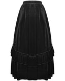 Dark In Love Victoralene Long Gothic Velvet Skirt