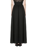 Dark In Love Long Gothic High-Waisted Lace Embellished Maxi Skirt