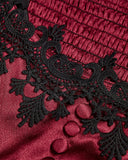 Punk Rave Crimson Bride Gothic Wedding Dress