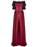 Punk Rave Crimson Bride Gothic Wedding Dress