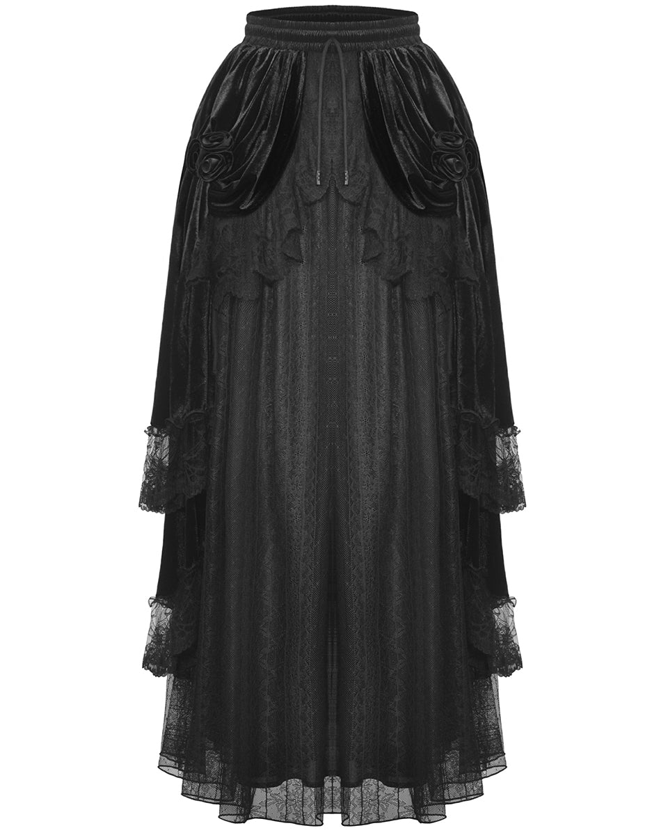 Long black gothic skirt best sale