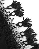 Devil Fashion Two-Piece Tasselled Gothic Bikini Swimwear Set